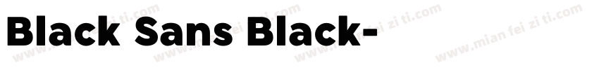 Black Sans Black字体转换